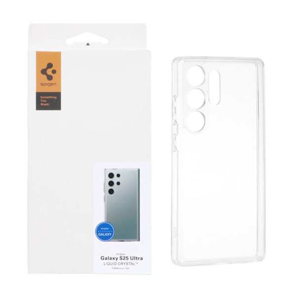 قاب Spigen اورجینال ژله ای شفاف محافظ لنزدار مدل Samsung Galaxy S25 Ultra (پک دار)
