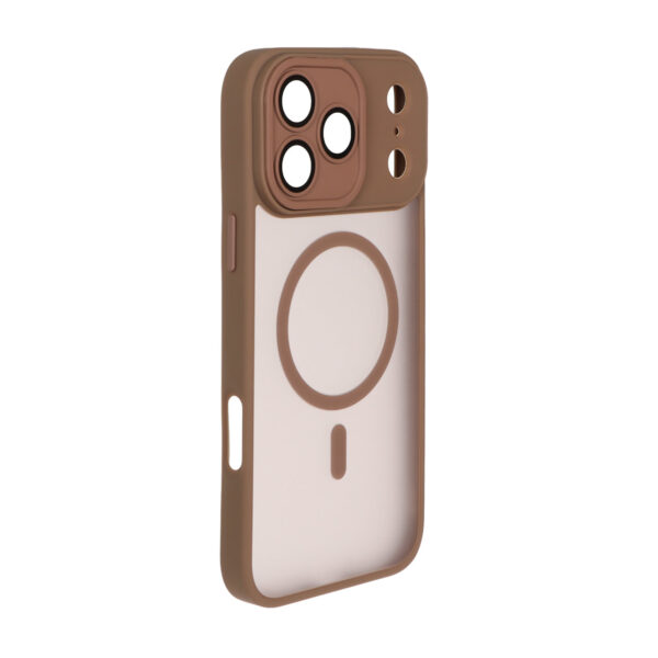 قاب مات MagSafe محافظ لنز گلس دار Apple iPhone 17 Pro Max - نسکافه ای - NTC