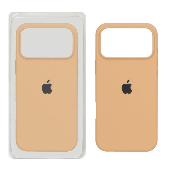 قاب سیلیکونی پاک کنی اورجینال Apple iPhone 17 Pro Max - صحرایی (پک اصلی)