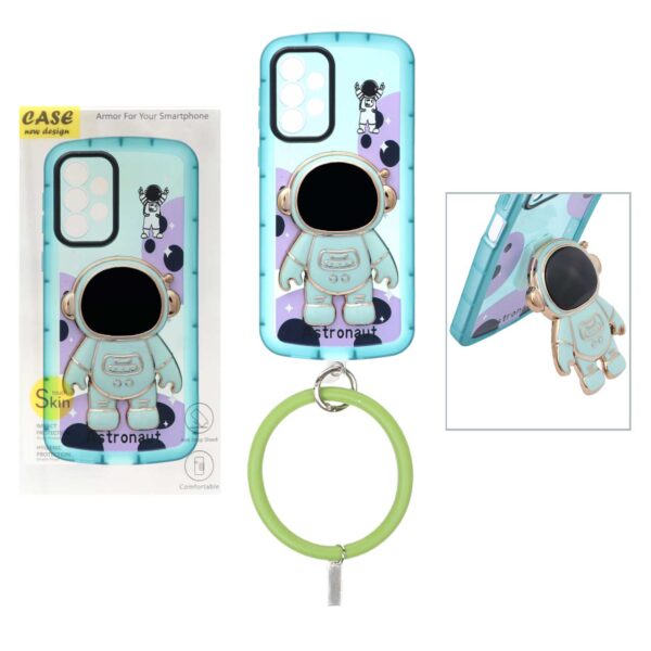 قاب Astronaut النگویی هولدردار Samsung A73 - سبز